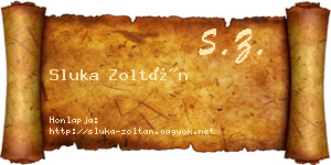 Sluka Zoltán névjegykártya